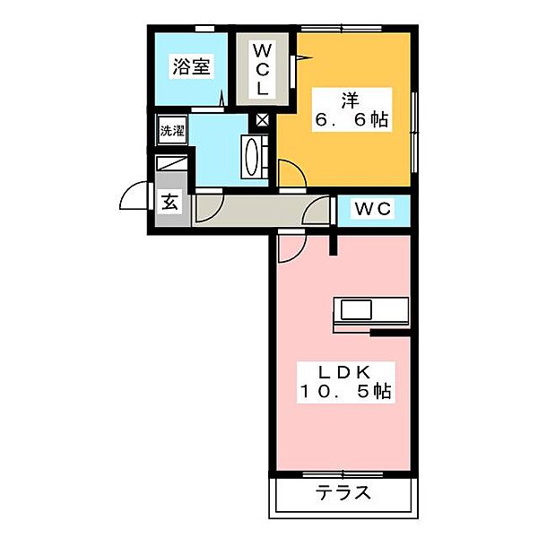 ＡＲＣＡＤＩＡ ｜岐阜県岐阜市福光西１丁目(賃貸アパート1LDK・1階・45.01㎡)の写真 その2