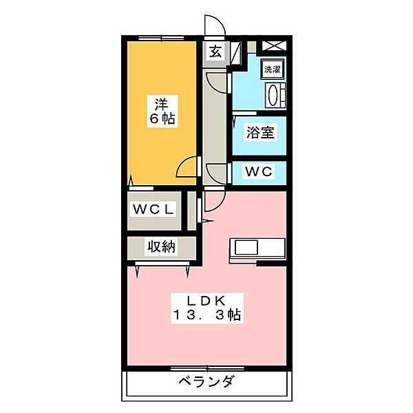 Ｅｘｃｅｌ　Ｃｏｕｒｔ ｜岐阜県岐阜市長良幸和町２丁目(賃貸マンション1LDK・2階・48.00㎡)の写真 その2