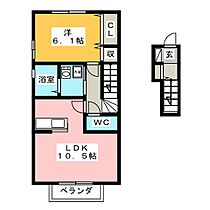 ノーブル　ネサンス  ｜ 岐阜県岐阜市黒野（賃貸アパート1LDK・2階・46.96㎡） その2