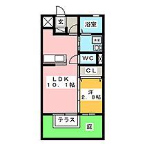 フローレンス長良  ｜ 岐阜県岐阜市長良３丁目（賃貸アパート1LDK・1階・33.61㎡） その2