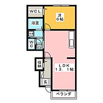 ワームス  ｜ 岐阜県岐阜市尻毛２丁目（賃貸アパート1LDK・1階・45.39㎡） その2