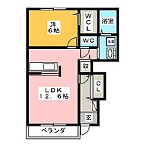 ブリッサＤ棟  ｜ 岐阜県岐阜市粟野西４丁目（賃貸アパート1LDK・1階・46.22㎡） その2