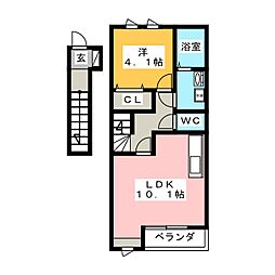 ラルーチェM 1LDKの間取図画像