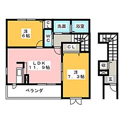 間取図画像 2LDK