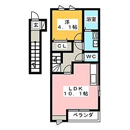 ラルーチェM 1LDKの間取図画像