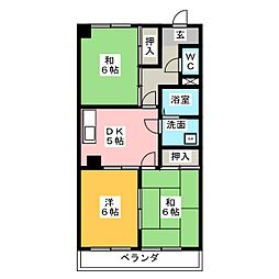 メゾンド孝東 3DKの間取図画像
