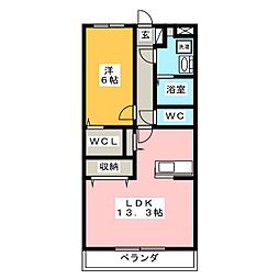 ExcelCourt 1LDKの間取図画像