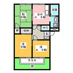エクセルムトウB 3DKの間取図画像