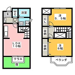 ラフォーレ21B 2LDKの間取図画像