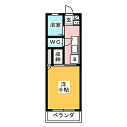 パークM.A.S 1Kの間取図画像