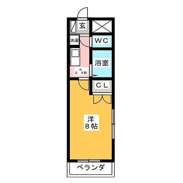 Ｋ’Ｓ ｜岐阜県岐阜市雪見町２丁目(賃貸マンション1K・3階・23.49㎡)の写真 その2