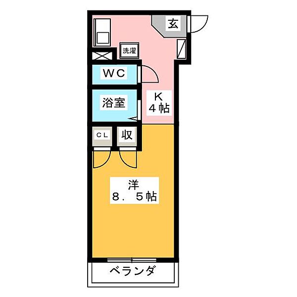 レジデンスＴＬ・西荘 ｜岐阜県岐阜市西荘１丁目(賃貸マンション1K・3階・31.73㎡)の写真 その2