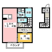 メイユール安良田  ｜ 岐阜県岐阜市安良田町４丁目（賃貸アパート1LDK・2階・39.70㎡） その2