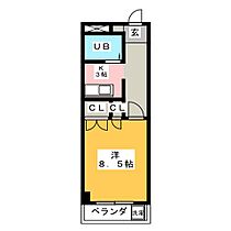 フォーブル三里  ｜ 岐阜県岐阜市清（賃貸マンション1K・3階・25.92㎡） その2