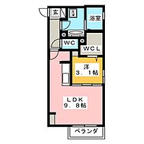 ベルエア岐阜  ｜ 岐阜県岐阜市加納清水町１丁目（賃貸アパート1LDK・2階・35.85㎡） その2