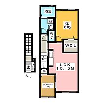 メゾンアンジュ琴塚C  ｜ 岐阜県岐阜市琴塚１丁目（賃貸アパート1LDK・2階・48.92㎡） その2