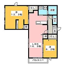 Ｄ－ＲＯＯＭ梅河町  ｜ 岐阜県岐阜市梅河町３丁目（賃貸アパート2LDK・1階・76.45㎡） その2