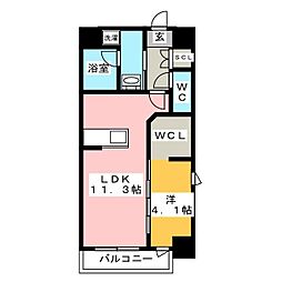 RITZ-KANO 1LDKの間取図画像