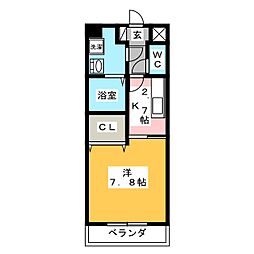 間取図画像 1K