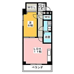 マルシェトヨカワ 1LDKの間取図画像
