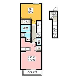 グラシアス 1LDKの間取図画像