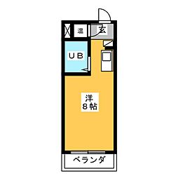 メゾン・ミエール ワンルームの間取図画像