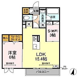 Clair島田 1SLDKの間取図画像