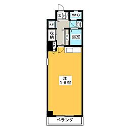 ハイネス菅原 ワンルームの間取図画像