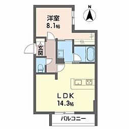 クレスティーク福住 1LDKの間取図画像