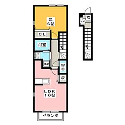 バーミースクエア 1LDKの間取図画像