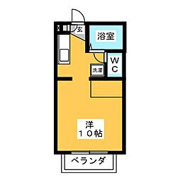 マルニヤコーポ2 ワンルームの間取図画像