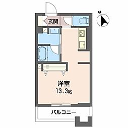 ドエルエルガー ワンルームの間取図画像