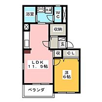 英（ハナブサ）  ｜ 岐阜県大垣市静里町（賃貸アパート1LDK・2階・43.89㎡） その2