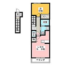 クロス　マウンテン  ｜ 岐阜県大垣市築捨町３丁目（賃貸アパート1LDK・2階・42.37㎡） その2