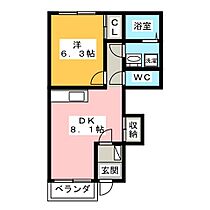 コンフォート　ナナ  ｜ 岐阜県海津市南濃町津屋（賃貸アパート1DK・1階・38.74㎡） その2