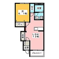 ファミリーハウス禾森  ｜ 岐阜県大垣市禾森町６丁目（賃貸アパート1LDK・1階・44.62㎡） その2