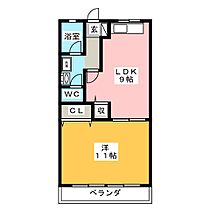 サンハイム桐山  ｜ 岐阜県大垣市上面４丁目（賃貸マンション1LDK・1階・44.50㎡） その2