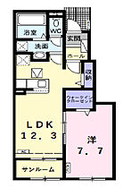 プリムローズ 105 ｜ 岐阜県大垣市青柳町２丁目92番地（賃貸アパート1LDK・1階・50.14㎡） その2