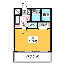 I.S.M-2 1Kの間取図画像