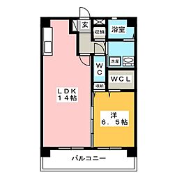 グランホン 1LDKの間取図画像