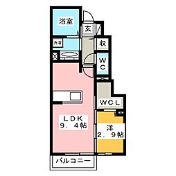 コンフォートライフ和 1LDKの間取図画像
