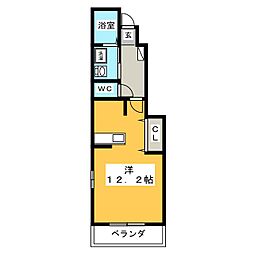 ロジュマンF ワンルームの間取図画像