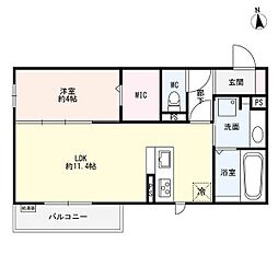 メゾン 令和 1LDKの間取図画像