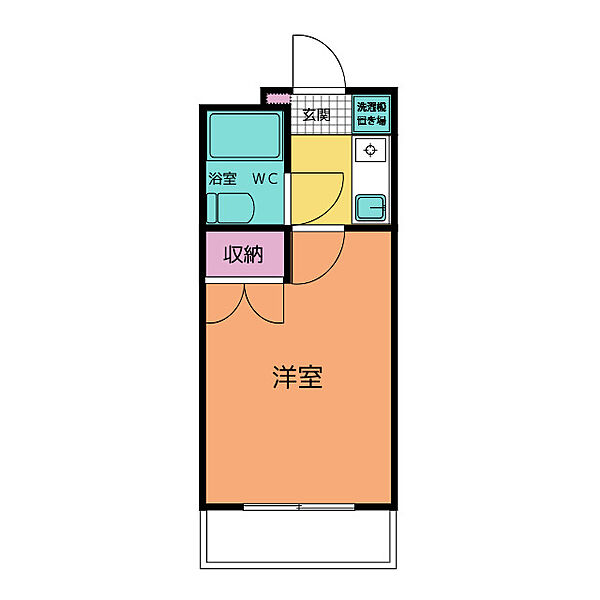 第二山本ビル 203｜岐阜県大垣市中川町４丁目(賃貸マンション1K・2階・22.00㎡)の写真 その2