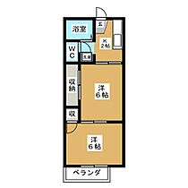 タカラハイツ  ｜ 岐阜県大垣市河間町５丁目（賃貸アパート2K・2階・33.00㎡） その2