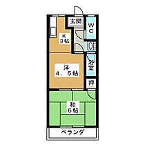 スカイハイツ  ｜ 岐阜県大垣市北方町１丁目（賃貸マンション2K・1階・29.70㎡） その2