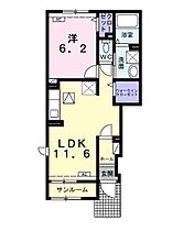 フレイム（ｆｌａｍｅ） 101 ｜ 岐阜県大垣市中川町２丁目159番地（賃貸アパート1LDK・1階・43.61㎡） その2