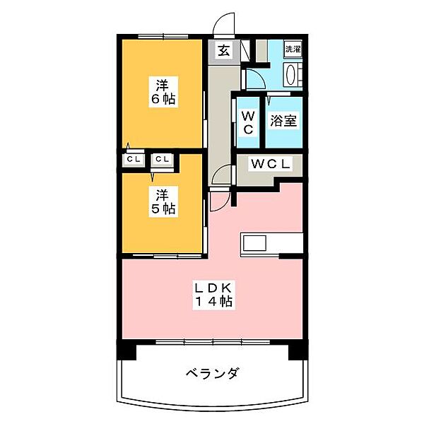 ソフィアンズ　エルヴィ ｜岐阜県不破郡垂井町表佐(賃貸マンション2LDK・2階・58.12㎡)の写真 その2