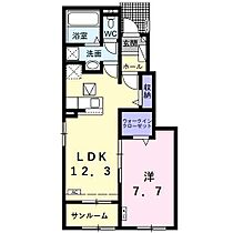 フィオーレ笠木　B 105 ｜ 岐阜県大垣市笠木町338-1（賃貸アパート1LDK・1階・50.14㎡） その2