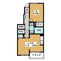 ブリーズ　Ｂ  ｜ 岐阜県大垣市中野町１丁目（賃貸アパート1LDK・1階・43.10㎡） その2